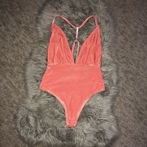 Boohoo Peach Bodysuit